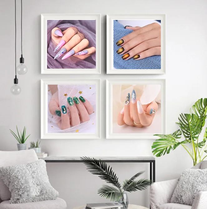 Nail Salon Posters Wall Art Decor Canvas Painting Modern Fashion Figure Nail Make Up Print for Home Lady Dormitory Decor Picture