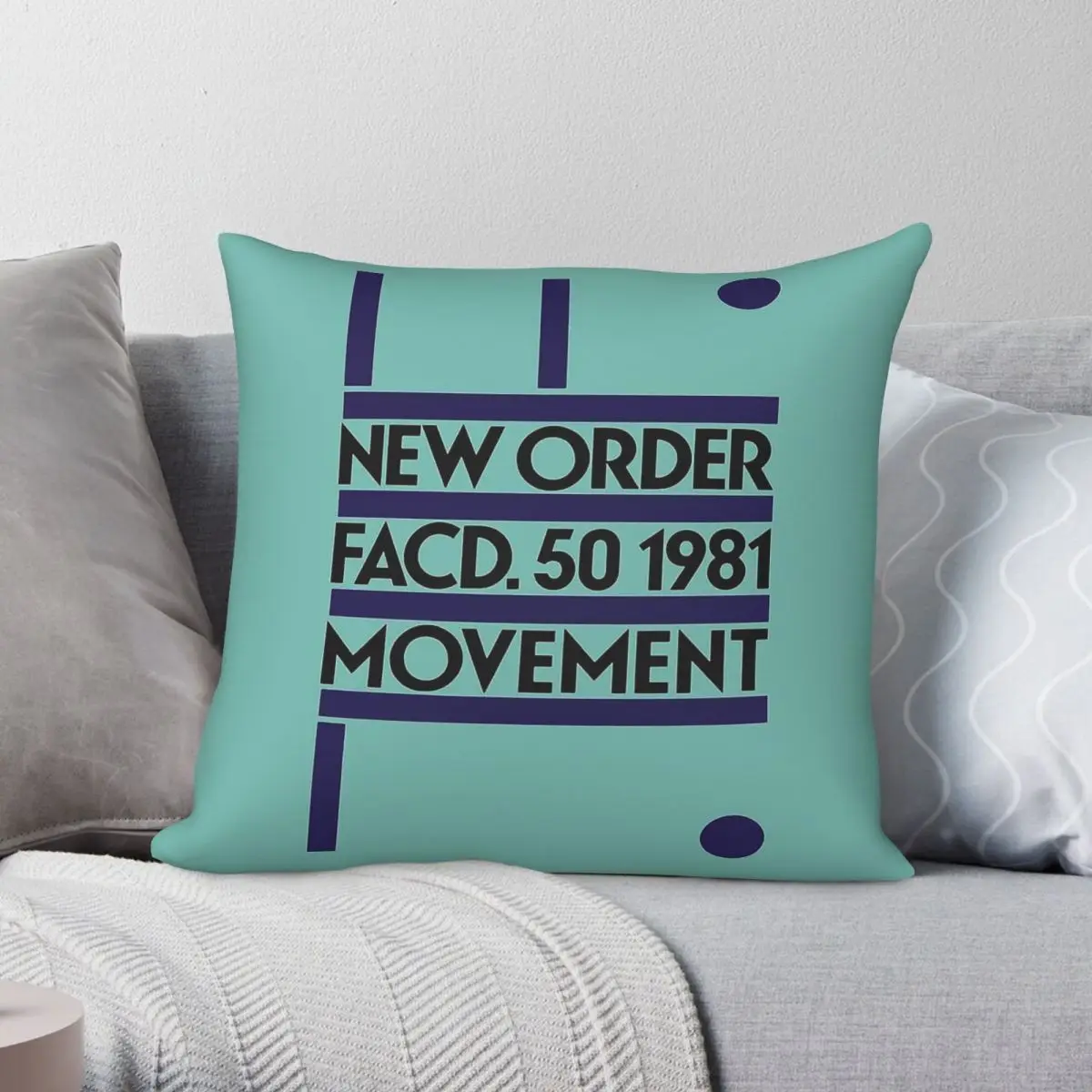 New Order Movement Album Square Pillowcase Polyester Linen Velvet Creative Zip Decor Throw Pillow Case Sofa Seater Cushion Cover