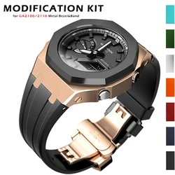 Gen4 Mod Kit for GA2100 Metal Bezel Casio Modification GEN4 Generation Rubber Watch Case Stainless Steel Strap GA 2100/2110