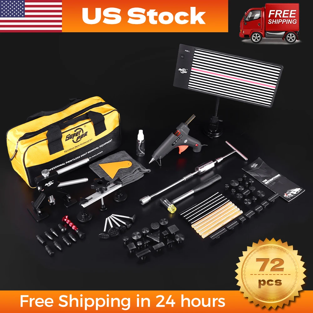 

Super PDR Tool Car Paintless Dent Removal Kit Paintless Dent Repair Kits Dent Puller for Cars Body Denting Auto tools