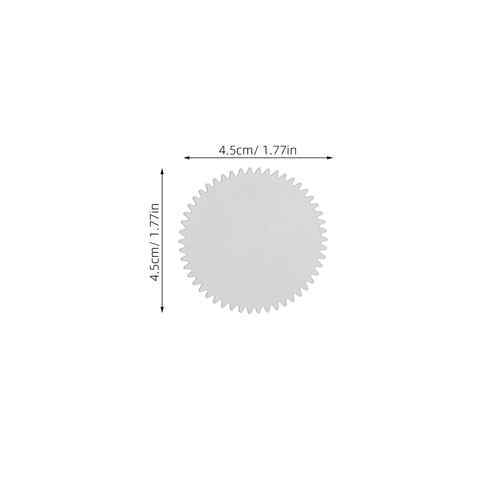 60Sheets 45Mm Round Embossed Sealing Stickers Silver Serrated Edge Certificate Award Labels Self Adhesive for Envelopes Present