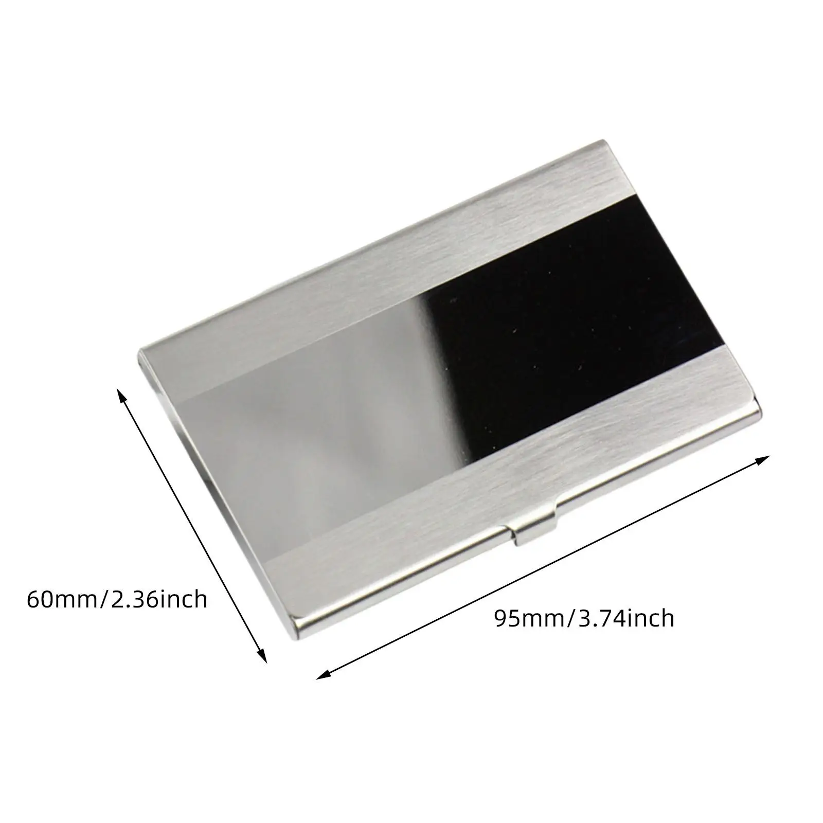 Business Card Holder Creative 3.74x2.36x0.31inch Storage Box Friend Gift Practical Buckle Shut Organizer Pocket Metal Card Case
