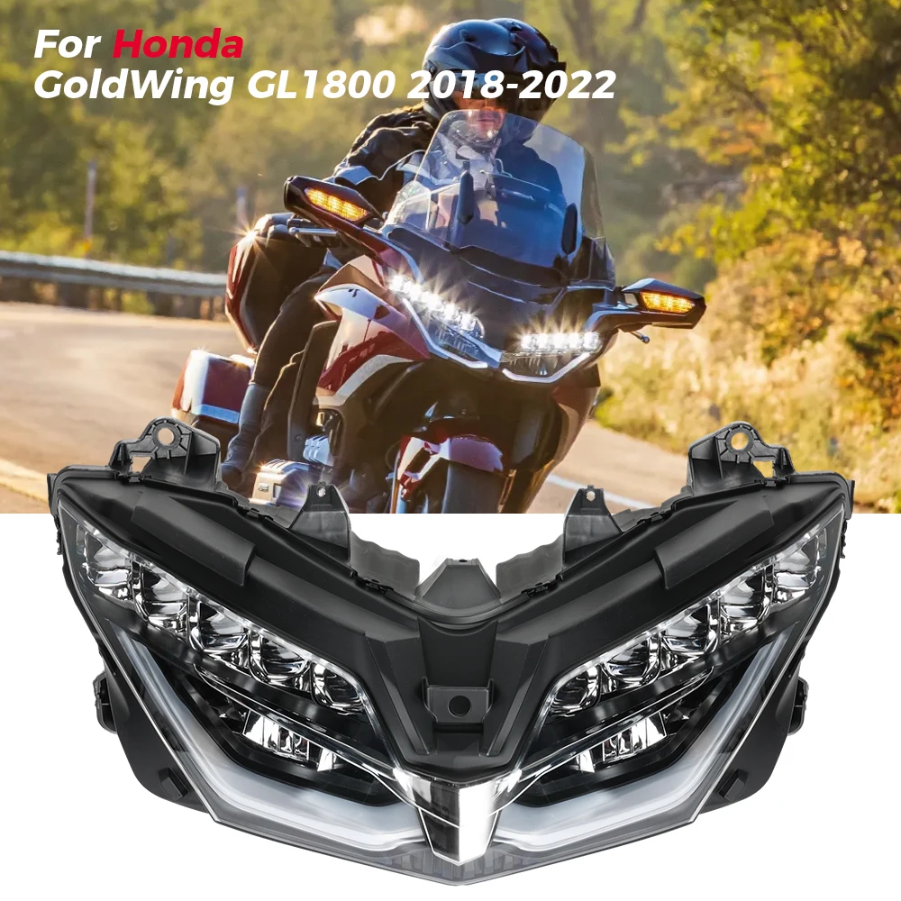 

Светодиодные фары для Honda Goldwing GL1800, мотоциклетные фары Gold Wing GL 1800 2018 2021 2022, Водонепроницаемые фары KEMiMOTO