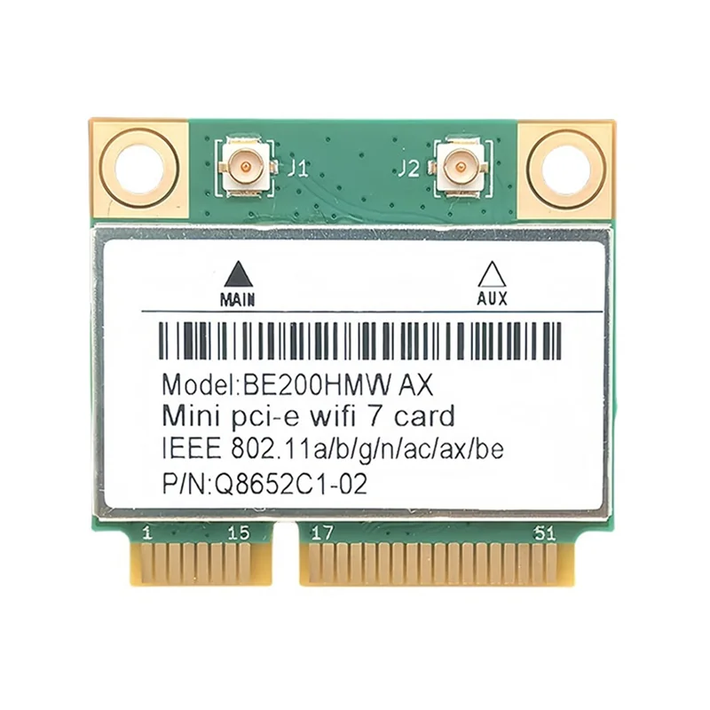 Wifi 7 PCI-E Kartu Wifi BE200 BE200HMW 8774Mbps 2.4G/5G/6Ghz untuk Bluetooth 5.4 802.11BE Adaptor Jaringan-POS