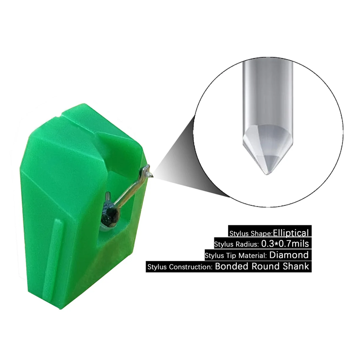 Отлично! Замена иглы проигрывателя пластинок для стилуса AT-VMN95E, эллиптическая игла проигрывателя для Audio-Technica AT-LP120X 1 шт.