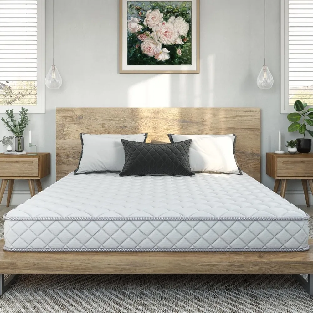 Матрасы, двойной/полный/королевский размер, 8-дюймовый гелевый матрас из пены с эффектом памяти, удобное снятие давления, мягкий тканевый чехол, без стекловолокна