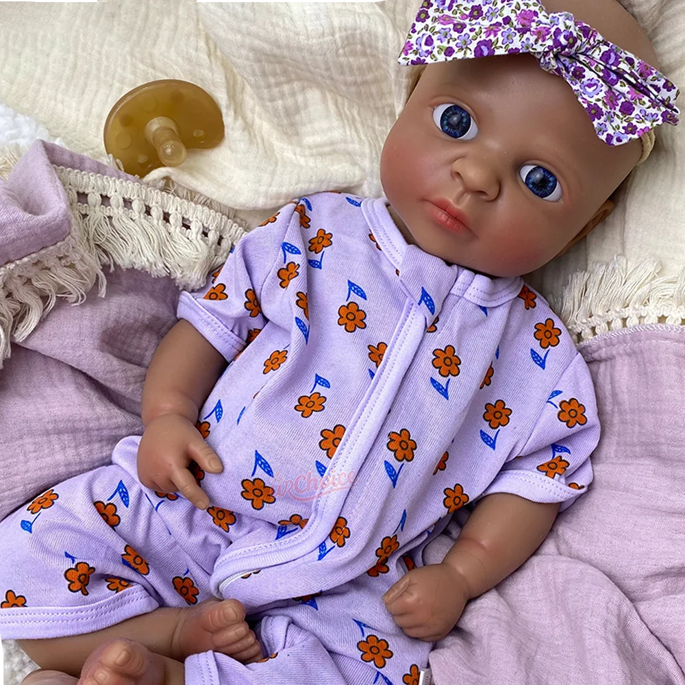Open Mouth 20 Inch Washable Silicone Reborn Doll Sleeping Cuddle Therapy Decor Cute Blue Eyes Gift Reborn Doll Artist Collection