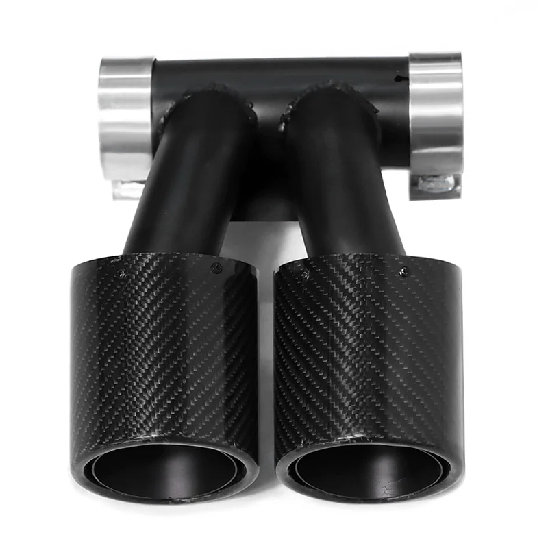 1 PCS Dual Carbon Fiber Car Exhaust Tip For Porsche 718 Cayman Boxster 982 (2016-Up) Muffler Tip Tailpipe Exhaust System Nozzle