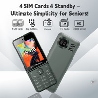 Unlocked 4 Quad Sim Senior Phone 2.8\