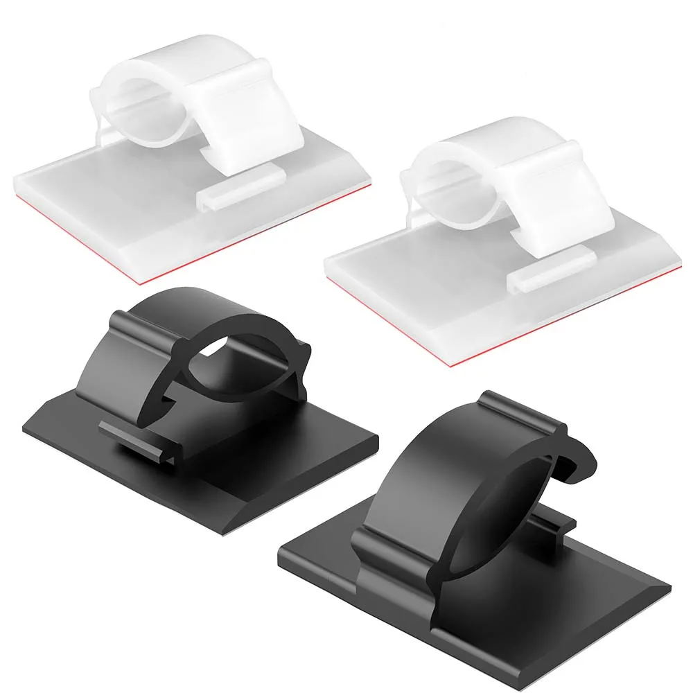 30/90pc Cable Organizer Clips Cord Holder Desktop Workstation Wire Manager USB Charging Data Line Bobbin Winder Cable Management