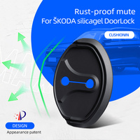 4PCS Silicone Car Door Lock Buckle Protector Cover For Skoda Fabia Kodiaq GT Karoq Kamiq Octavia Superb Rapid Auto Accessories