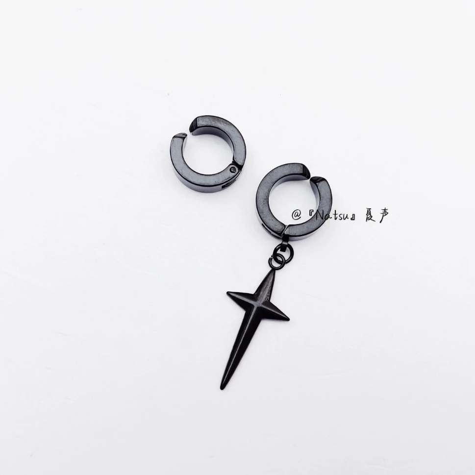 Anime Game Identity Ⅴ Emil Metal Earrings Take Photo Props Accessories Cosplay Costume Ear Clips Acrylic