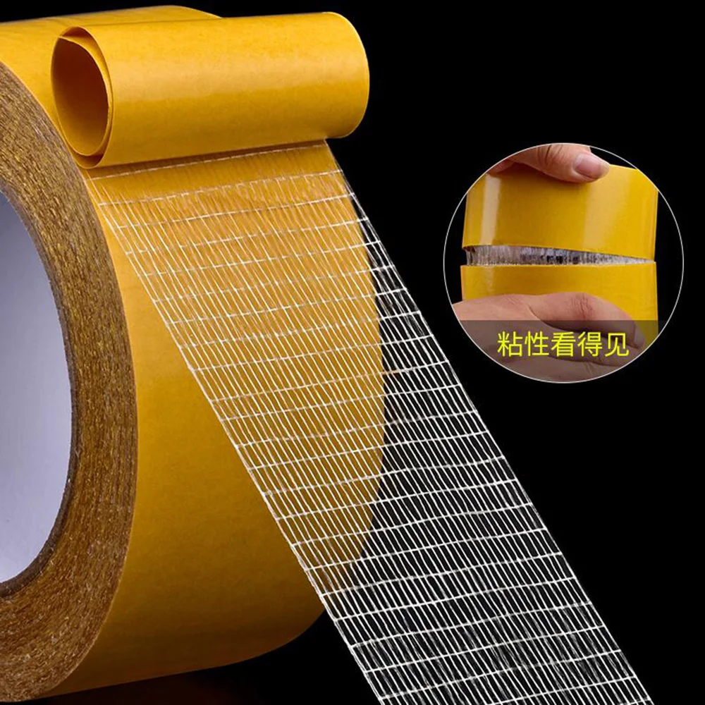 원단 유리 섬유 메쉬 테이프 및 섬유 유리 메쉬 단열재, 양면 섬유 메쉬 테이프, 러그 고정용, 롤 당 10m