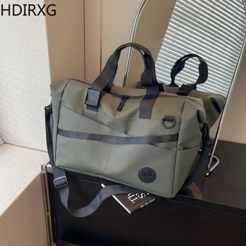 Bolsa crossbody impermeável para homens e mulheres, bolsa escolar portátil de viagem, grande capacidade, bolsa para casal, impulso principal, casual, estudante, moda