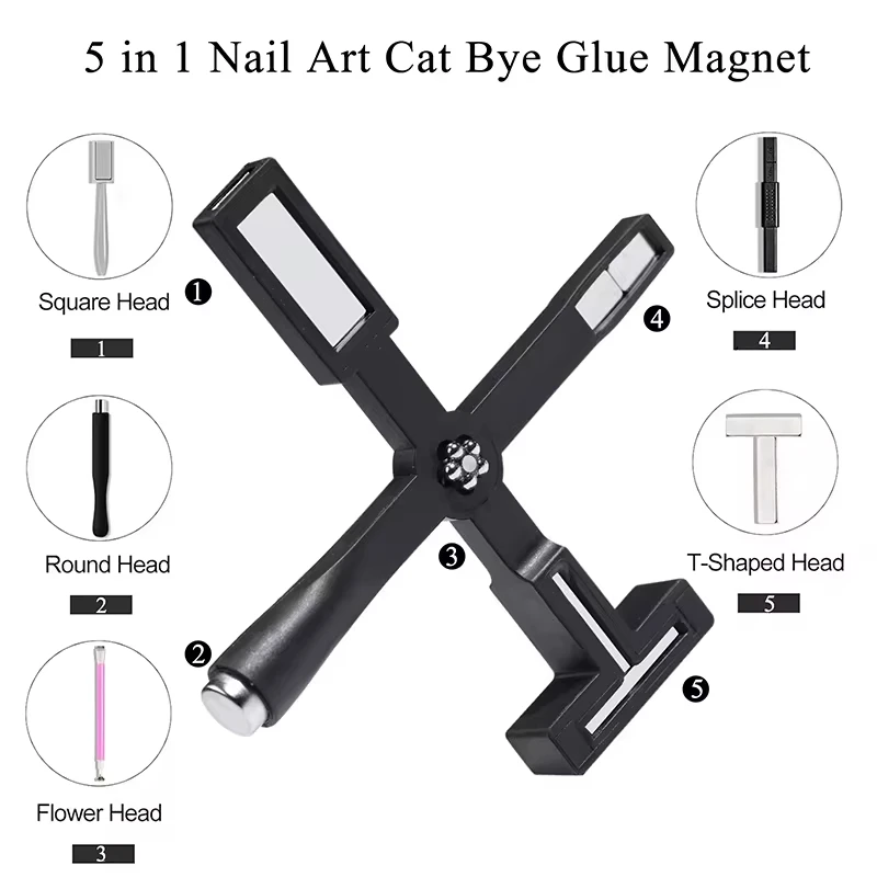 5 in 1 forte magnete multifunzionale per occhi di gatto gel UV/LED bastone magnetico per unghie di alta qualità per strumenti speciali di design artistico per manicure