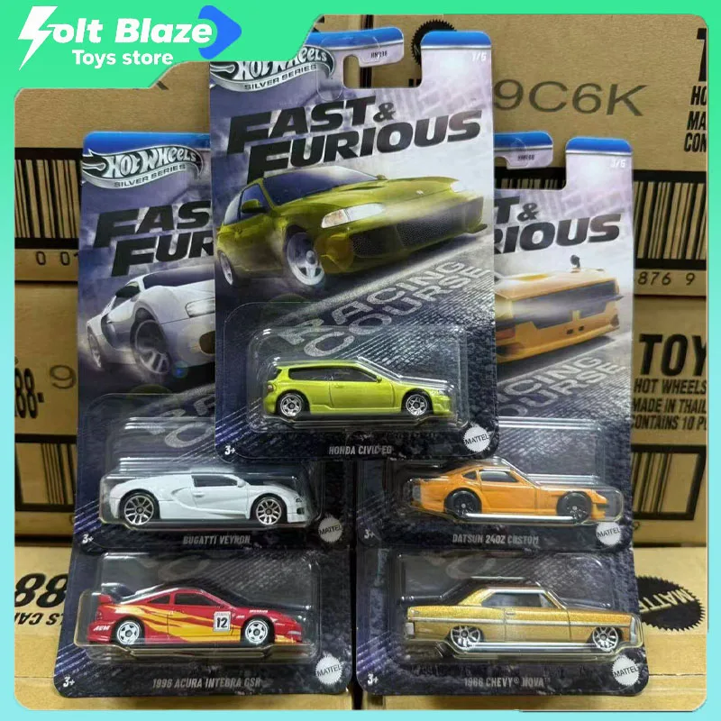 

Hot Wheels 2025 HNR88 Fast & Furious Advanced Basic Series Bugatti Acura Datsun Civic Alloy Diecast Car Models Boy Birthday Gift