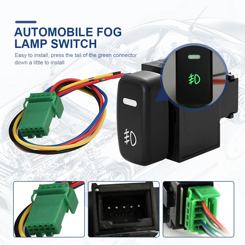12V 24V Automobile Fog Lamp Switch Refitting Fog Lamp Switch for MITSUBISHI PAJERO/LANCER/TRITON/L200