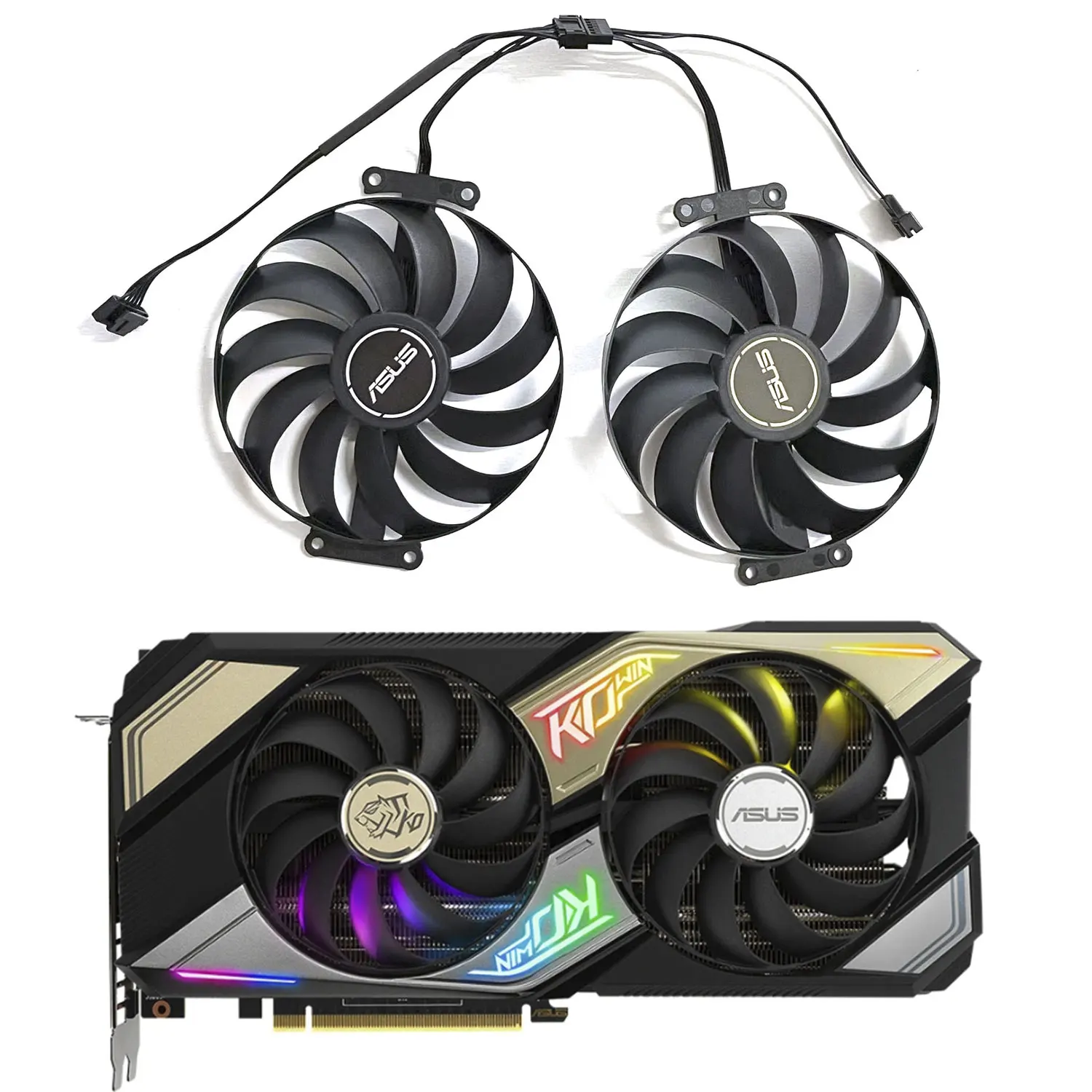 

Brand new 95MM CF1010U12S FDC10U12S9-C 7PIN CPU fan for ASUS KO GeForce RTX 3060 Ti 3070 OC version 8GB GDDR6 graphics card