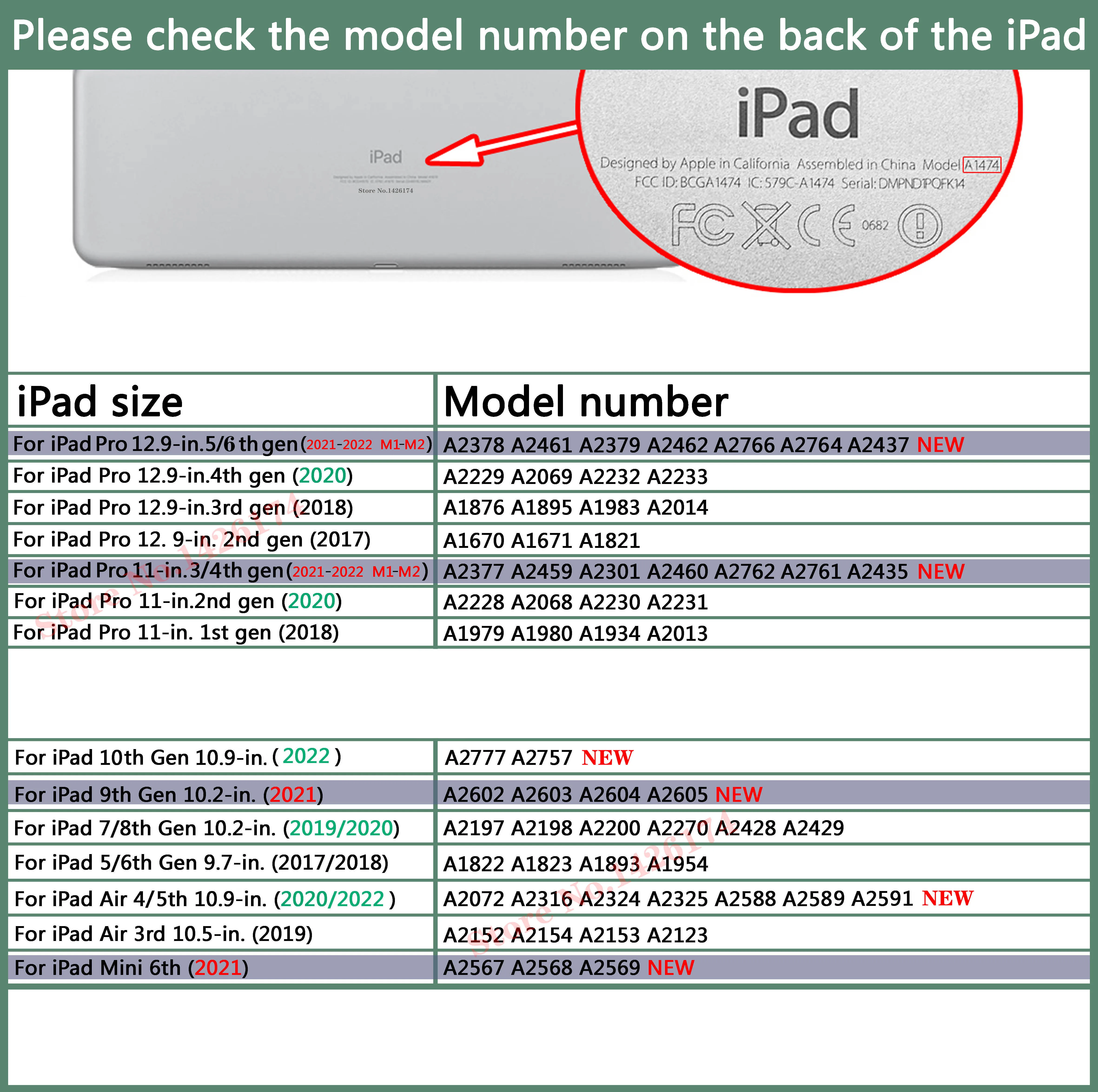 Casing 2022 untuk iPad generasi ke-10 10.2 generasi ke-9 ke-7 Air5 4 10.9 2020 2021 2022 M1 M2 Pro 11 12.9 inci penutup 2019 Air 3 cangkang