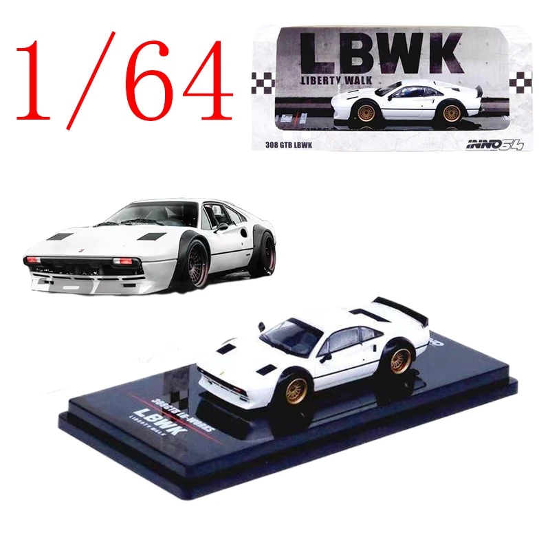 

INNO Diecast 1/64 Scale Ferrari Alloy Model Cars Ferrari GTB IN64 LBWK308 WHI Play Vehicles Toys for Boys Gift Original Box