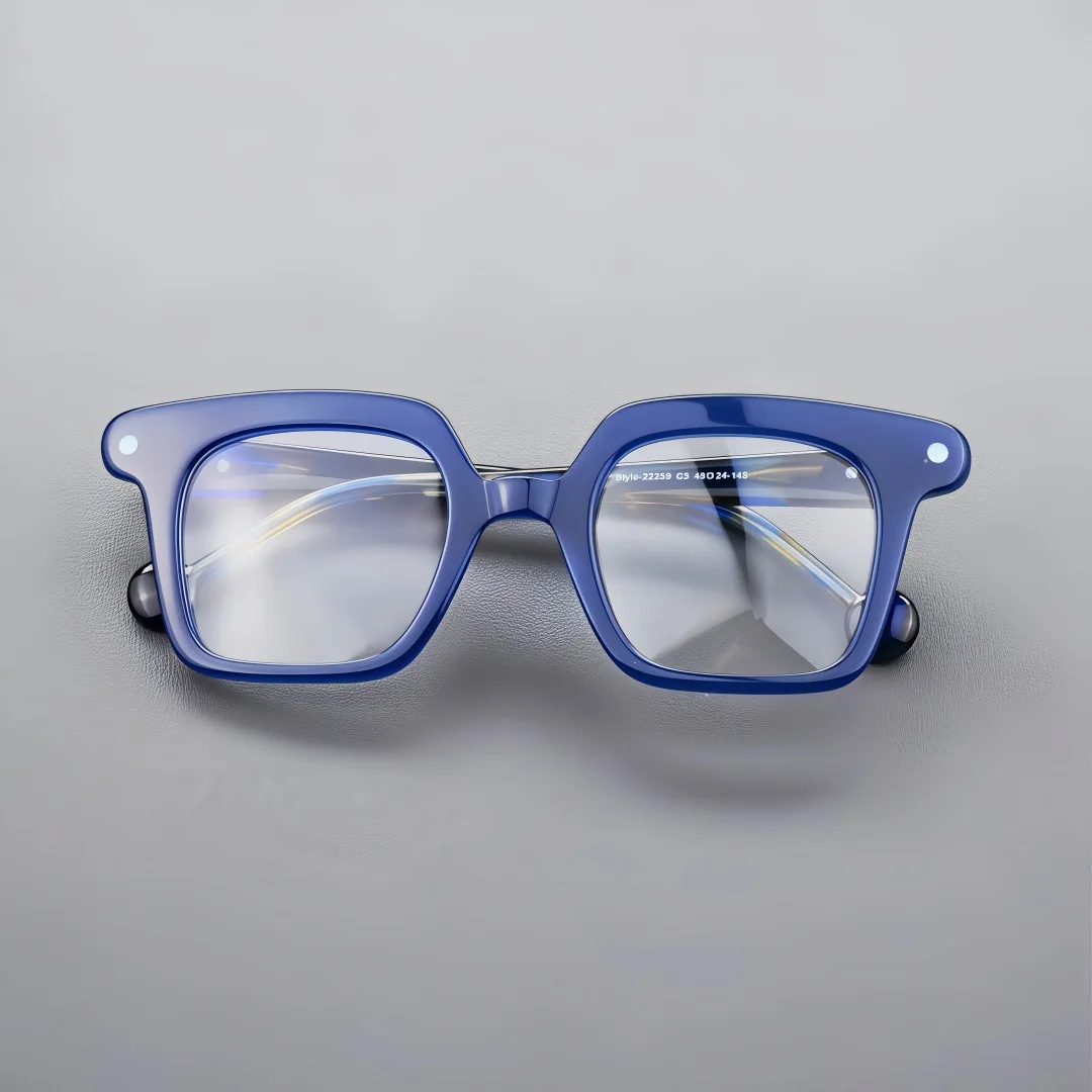 Fashion Retro Acetate Square Man Glasses Frame Myopia Reading Eyewear Custom Prescription Lens Women Optical Computer Eyeglasses
