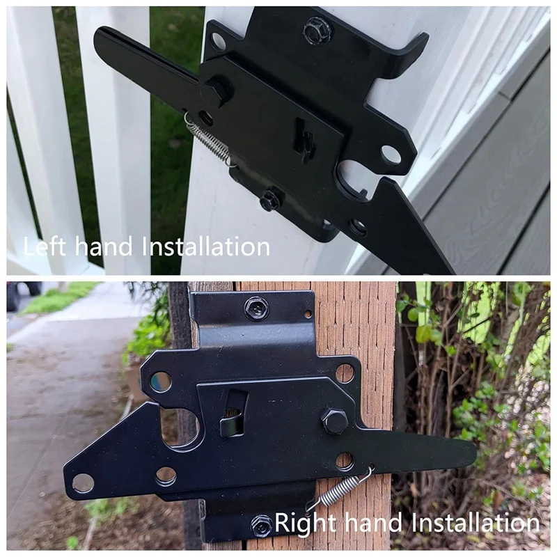 Pestillos autoblocantes de alta resistencia para vallas de madera, pestillos de palanca para puertas de jardín al aire libre/piscina, bisagras de valla