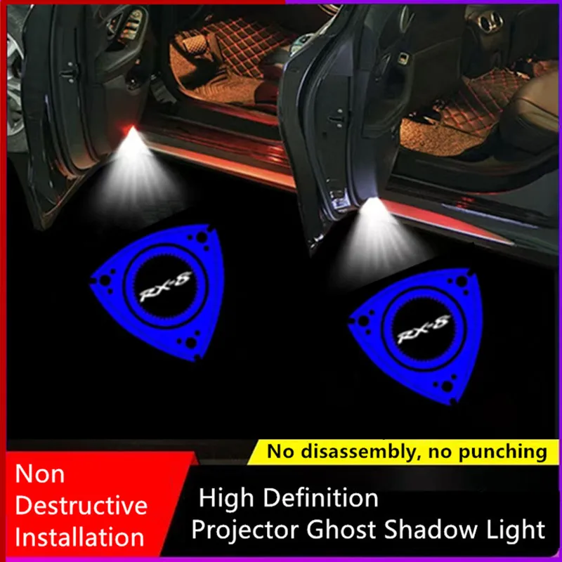 

2PCS Led Car Door Logo Light HD Laser Projector Lamps For MAZDA RX8 MAZDA 6 8 CX-9 RX-8 Car Goods Decoration