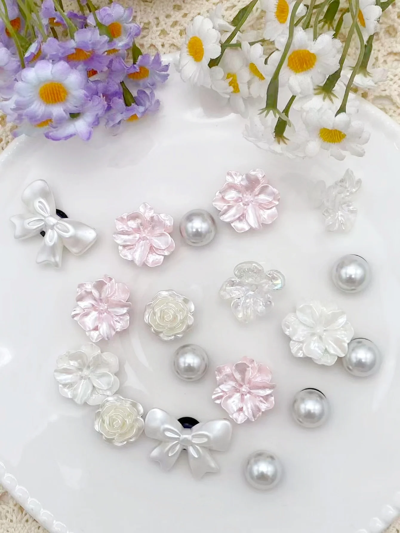 18 pieces of pink flower shoe decoration DIY casual shoe decoration - fun and multifunctional personalized shoe way