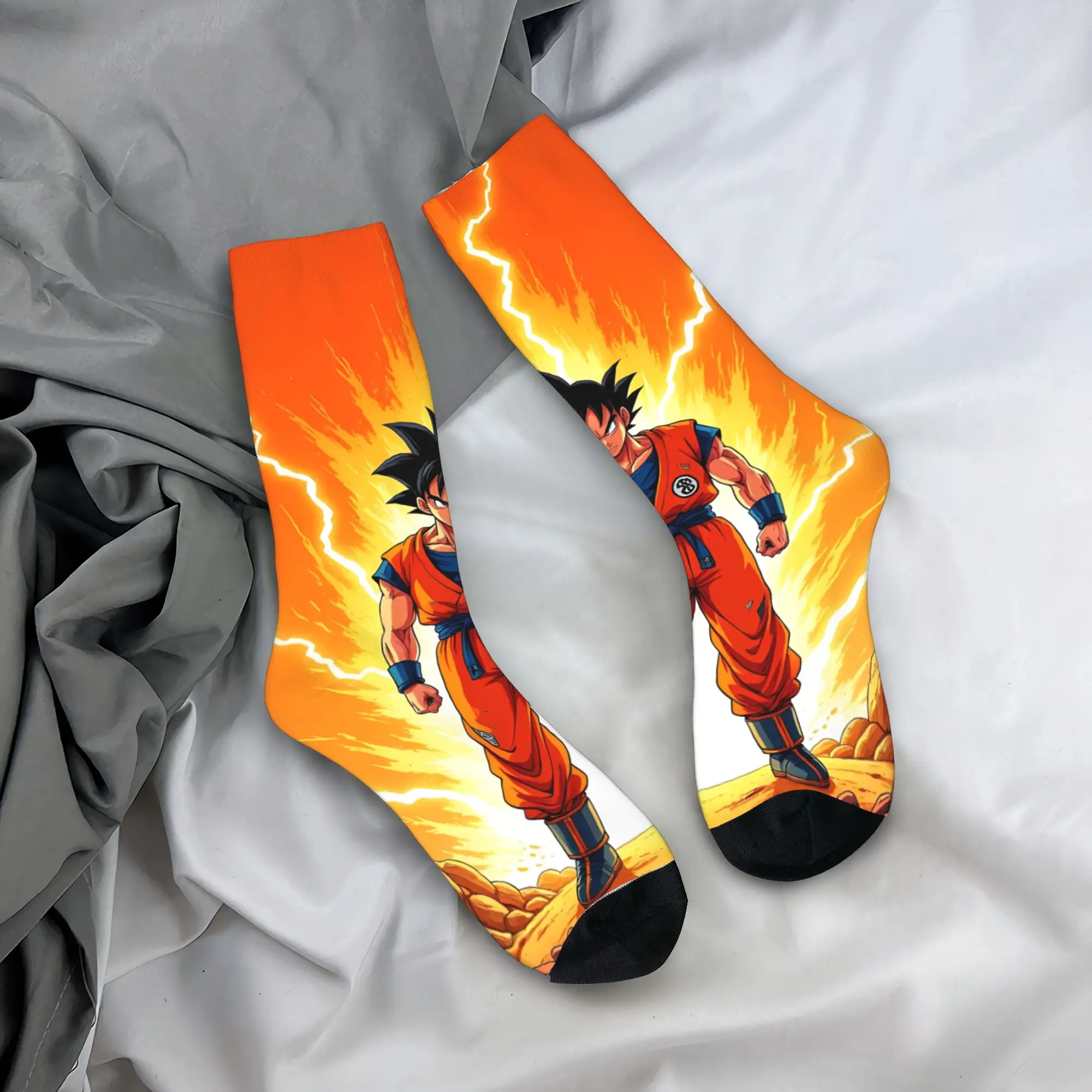 

Custom Funny Mens DBZ Dragons Goku Ball Dress Socks Unisex Warm Breathbale 3D Printing Warrior Crew Socks