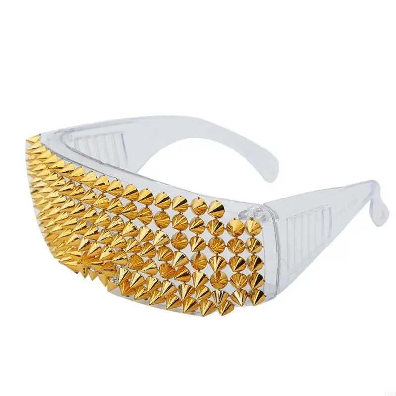 موسيقى الروك برشامات إطار مرصع النساء الرجال الشمسي أنماط الشرير جميعها مطابقة نظارات الشمس الرائعة #4