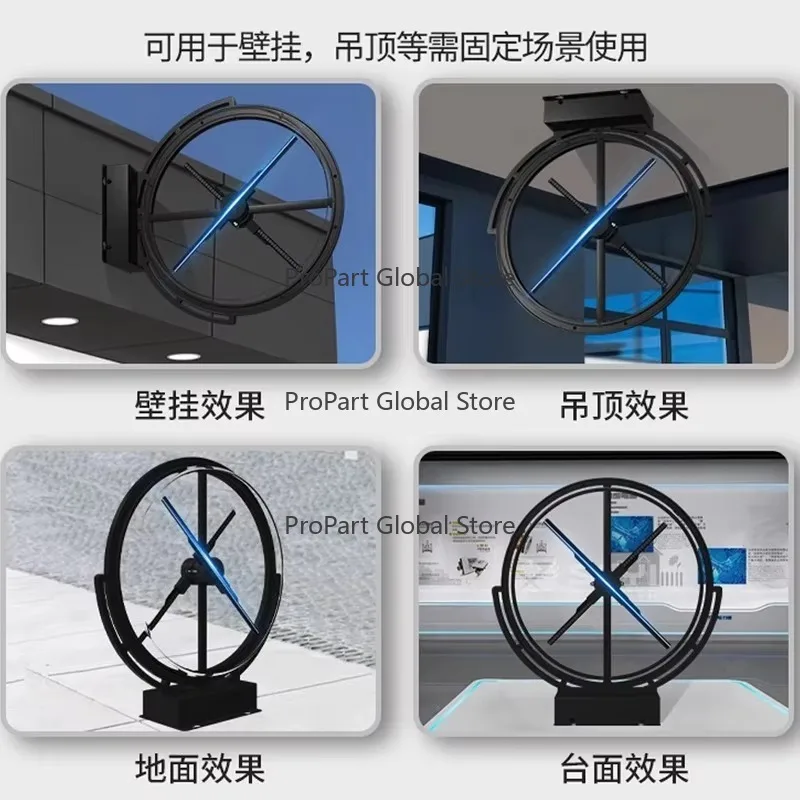 Holographic 3D Digital Light Box Aluminum Outdoor round Sign Illuminated Nameplate Hanging Installation for Business Signs