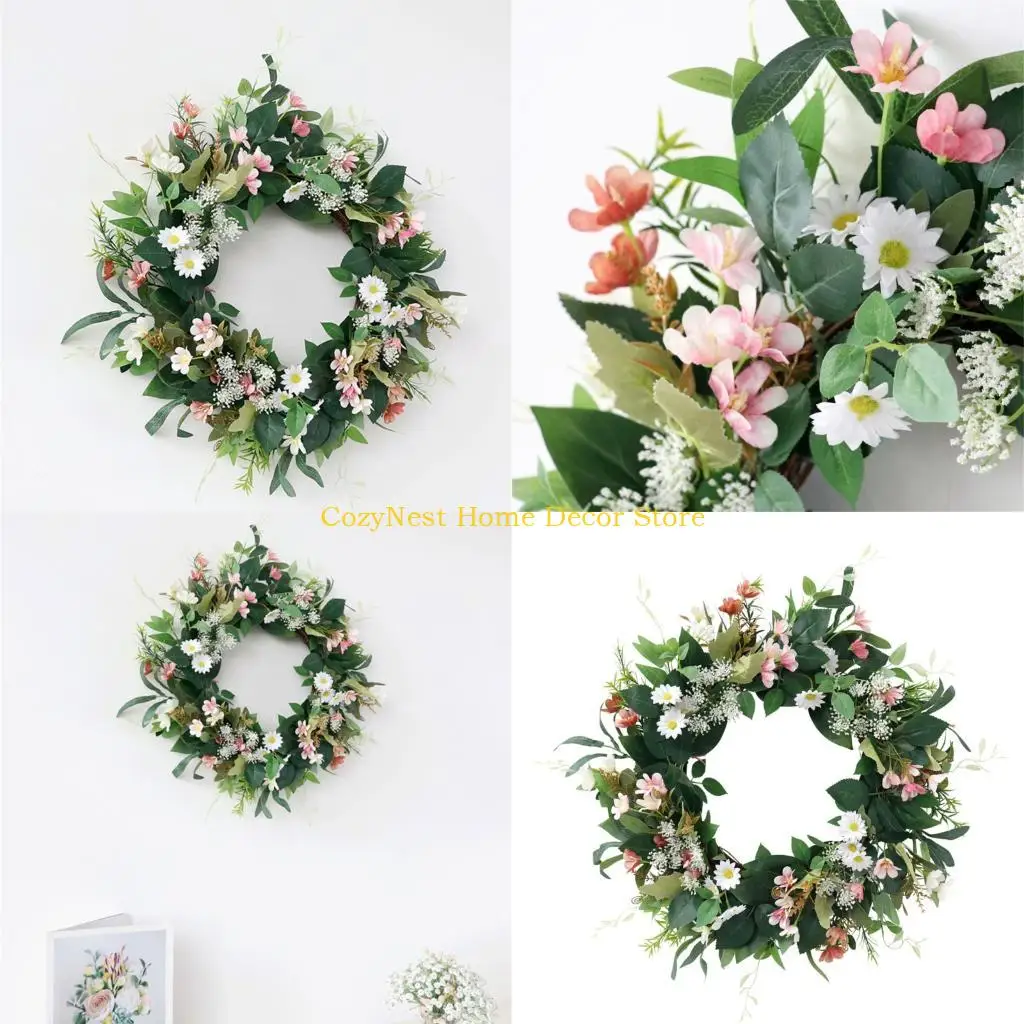 

92MF венок из искусственных цветов весенний венок украшение растений для внутреннего и наружного использования