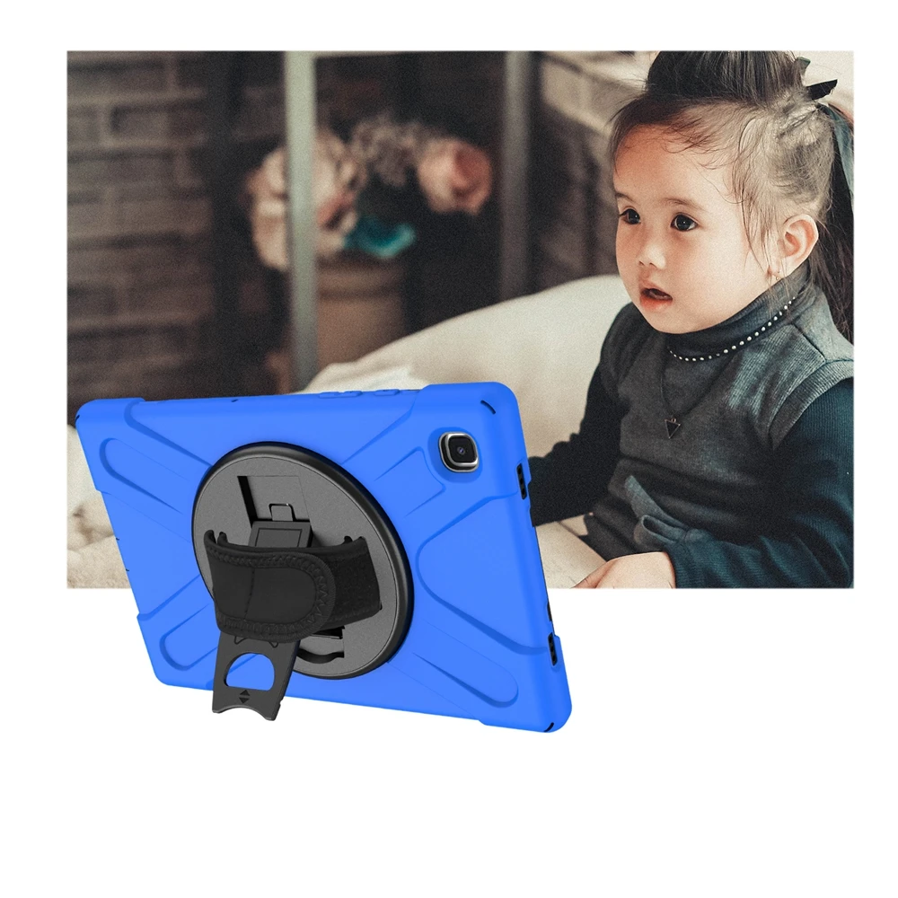 Shockproof Kids Safe PC Silicon Stand Shoulder Strap Tablet Cover For Samsung Galaxy Tab A7 2020 SM-T500 SM-T505 10.4 inch Case