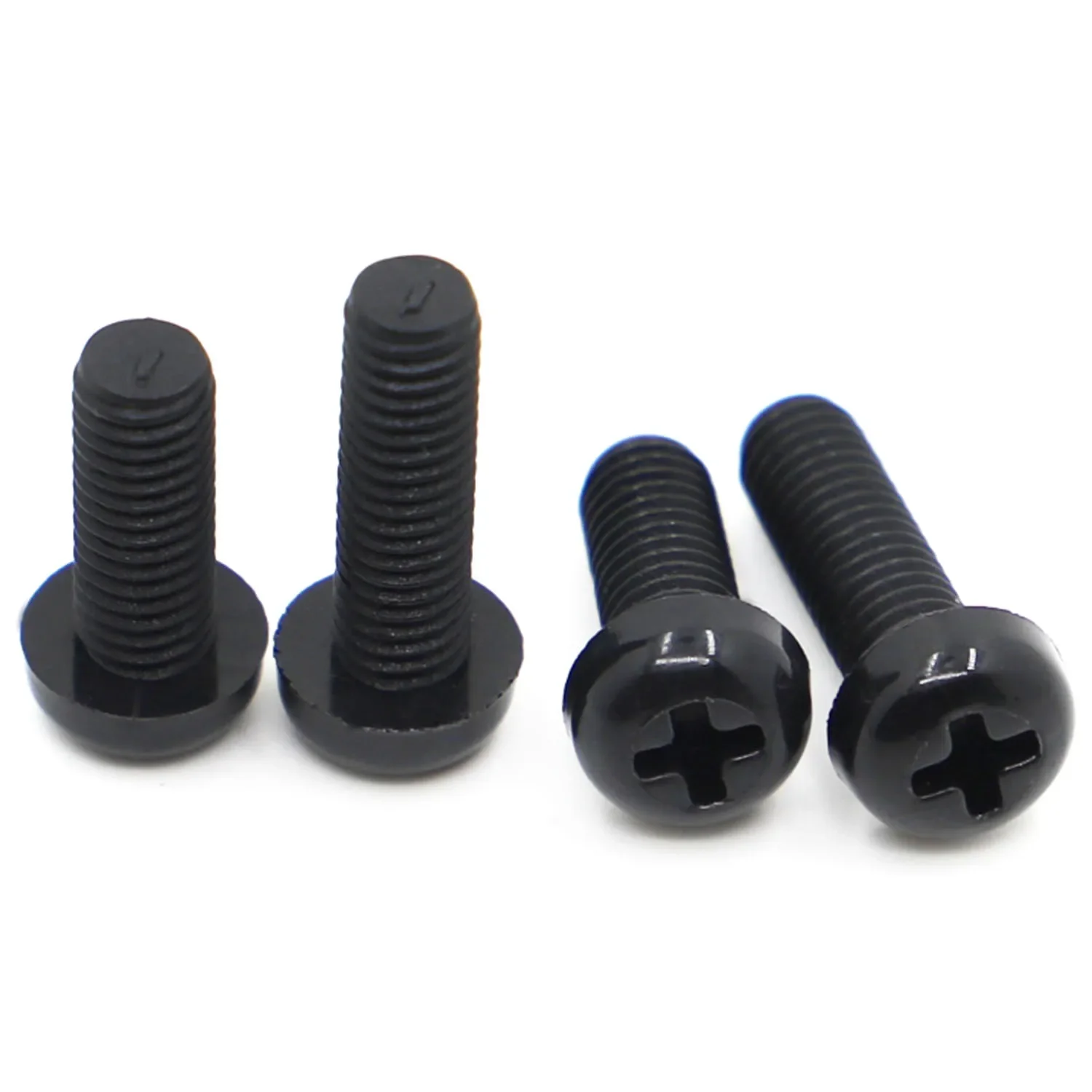 10/20/50pcs M2 M2.5 M3 M4 M5 M6 M8 Diameter 2 2.5 3 4 5 6 8mm Black Nylon Plastic Insulated Cross Phillips Pan Head Bolt Screw