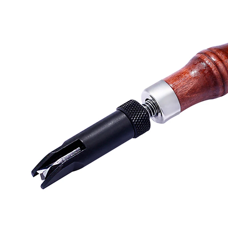 قابل للتعديل DIY الجلود دفع الحدد أدوات نحت مقبض دائم أدوات الحز لمستلزمات الجلود الحرفية #5