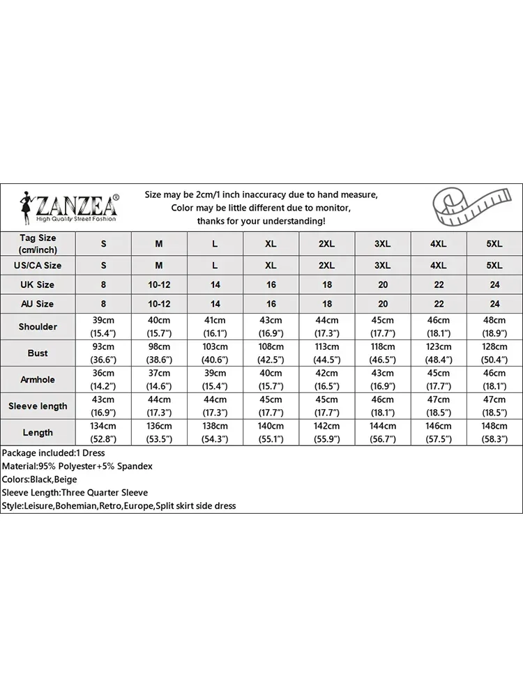 ZANZEA 2025 Autumn Casual Women's Floral Printed Long Dresses Vintage Dress Party Sundress Robe Lapel Neck 3/4 Sleeve Shirtdress