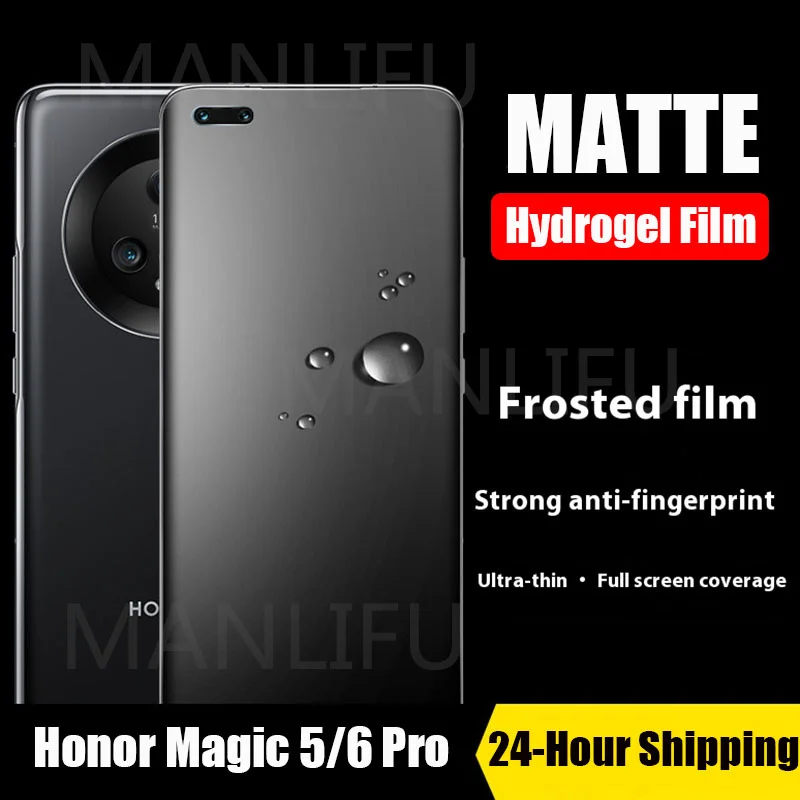غشاء هيدروجيل لشرف magic5 pro lite ، شفاف ، غطاء كامل ، واقي شاشة من البولي يورثين الحراري ، غير لامع ، 3 الإيداع