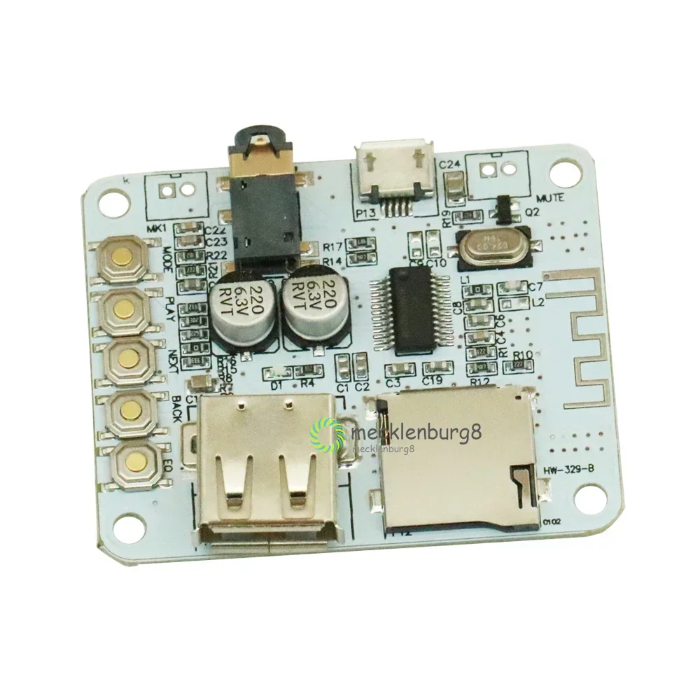 1PCS Bluetooth Audio Receiver board with USB TF card Slot decoding playback output A7-004 5V 2.1 Wireless Stereo Music Module