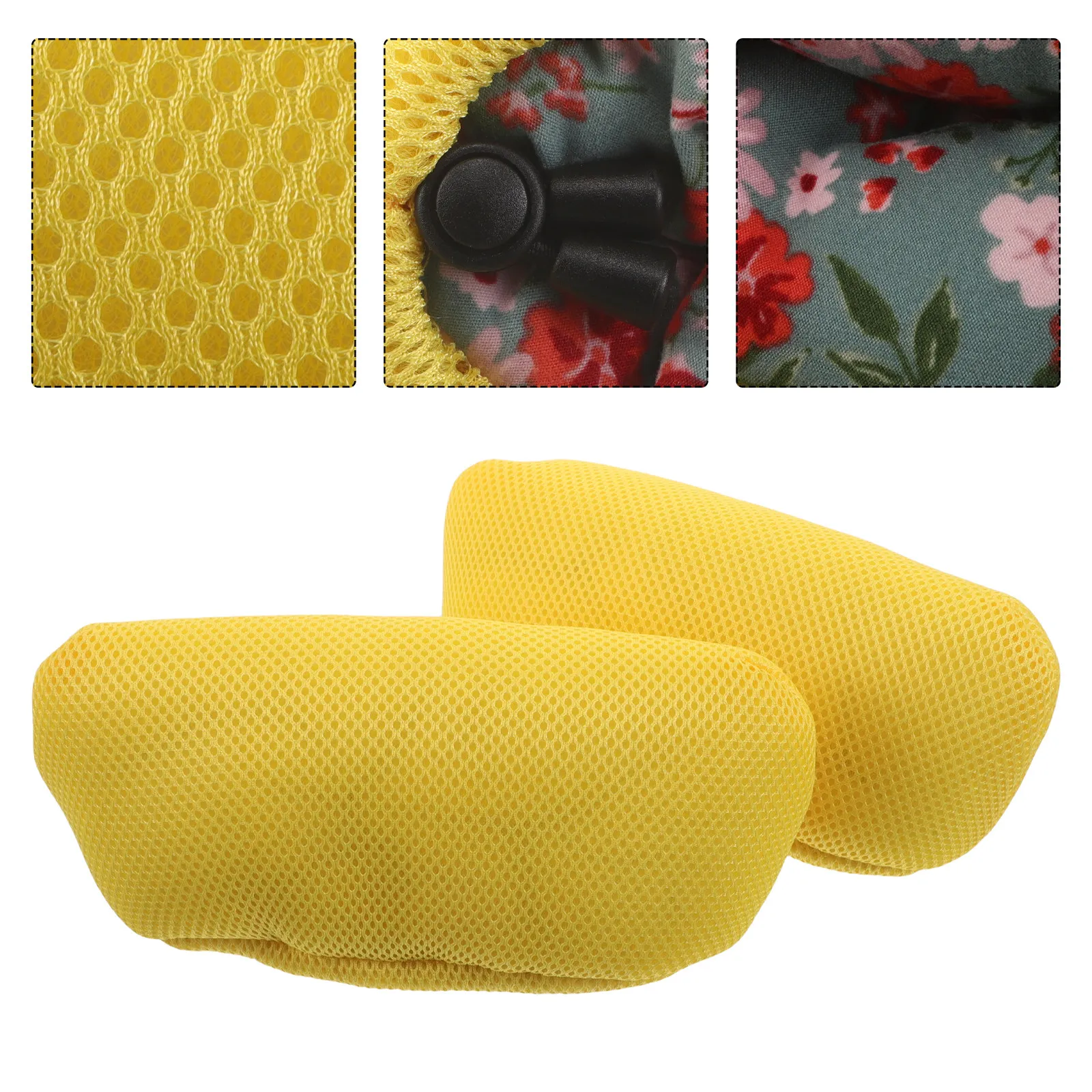 1Pair Underarm Crutch Pads Premium Thickened Sponge Cushioning Breathable Mesh Fabric Easy Clean Detachable Crutch Underarm