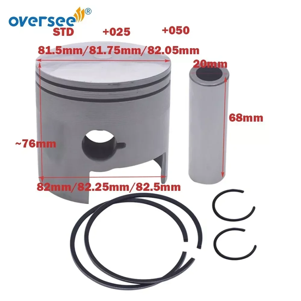 مجموعة إعادة بناء العمود المرفقي ورأس الطاقة STD 6H1 لياماها 2T 90Hp 3 Cyl 90AET 90AETO