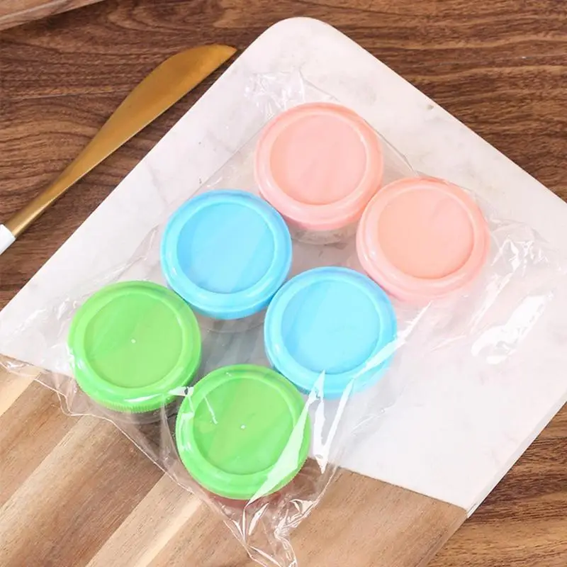 6pcs Refillable Bottles Plastic Empty Jar Pot Mini Thickened Sealed Fresh Box Portable Food Storage Freezer Containers Accessori