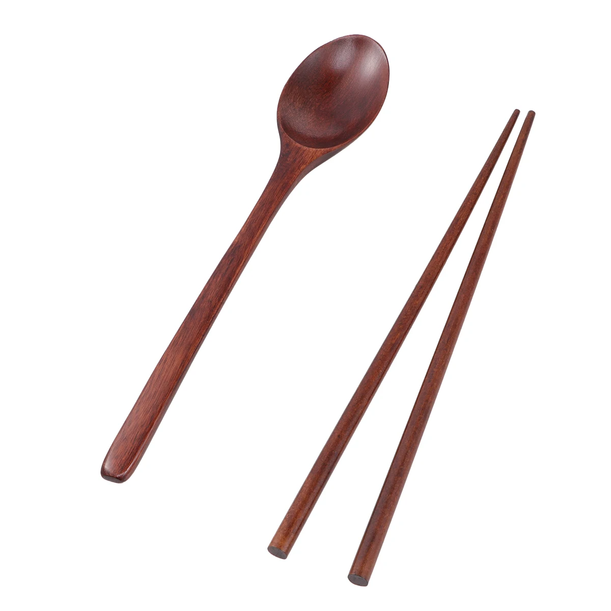 

1 Set Wood Chopstick Spoon Set Natural Wooden Tableware Plant Oil Coated Lightweight For Home Restaurant Hotel Outdoor Camping