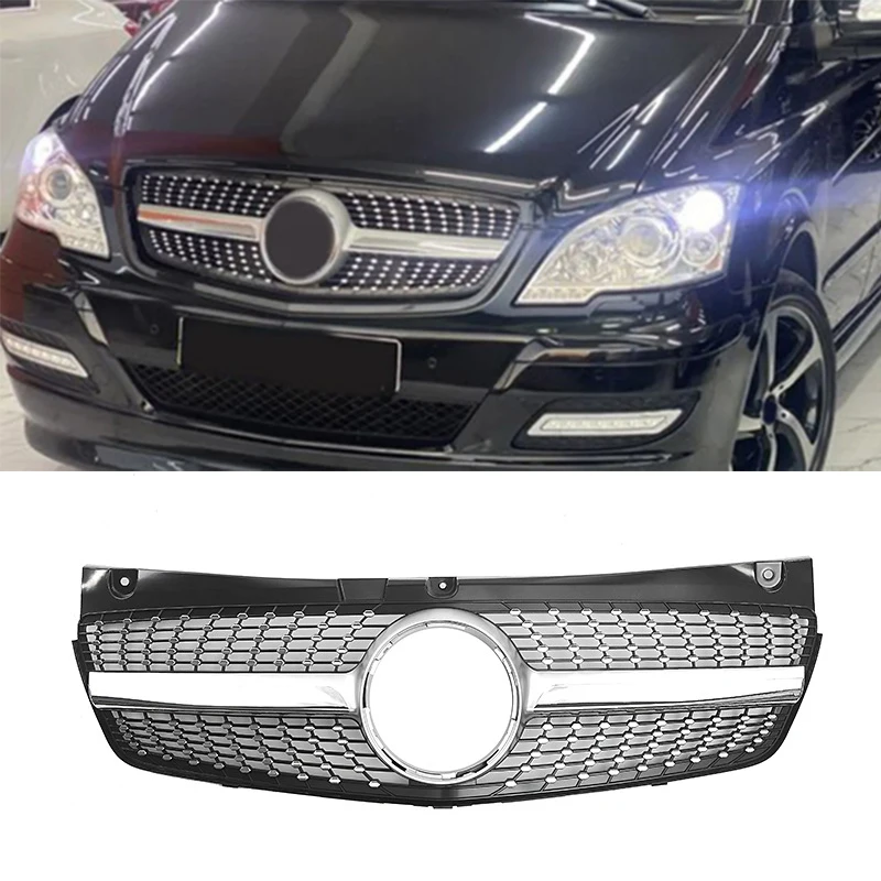 

Front Grille Grill For Mercedes-Benz W639 Viano/Vito 2011 2012 2013 2014 Tuning Accessories Diamond Racing ABS Grills