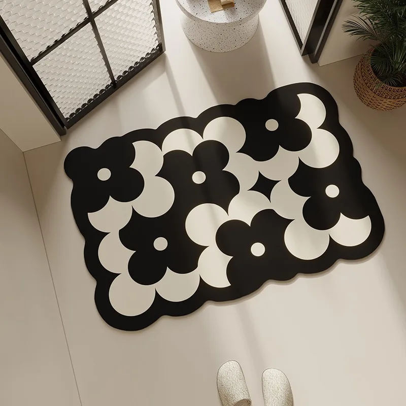 

Bathroom Carpet Water-Absorbent Quick-drying Soft Diatom Mud Rug Toilet Entrance Home Decoration Floor Mat Non-slip Absorbent