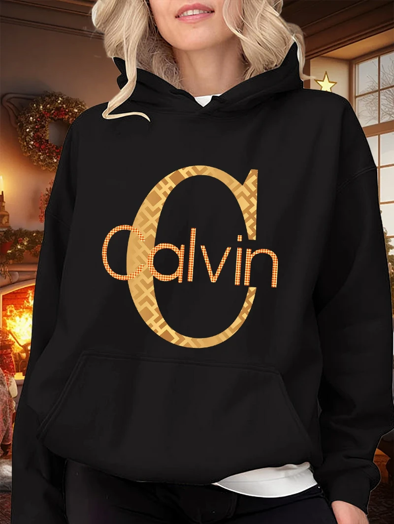 

2025 Autumn and Winter Calvin Cow Print Hoodie High-end Luxury Is for Both Men and Women Top Y2k