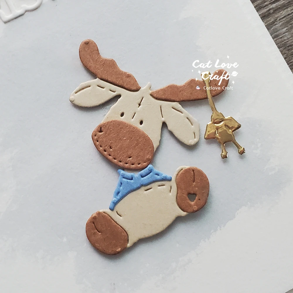 Catlove Niedliche Weihnachtstiere Metall-Stanzformen Scrapbooking-Schablone Stanzwerkzeug für Kartenherstellung DIY-Handwerk Prägung Neue Stanzformen – Detail 16