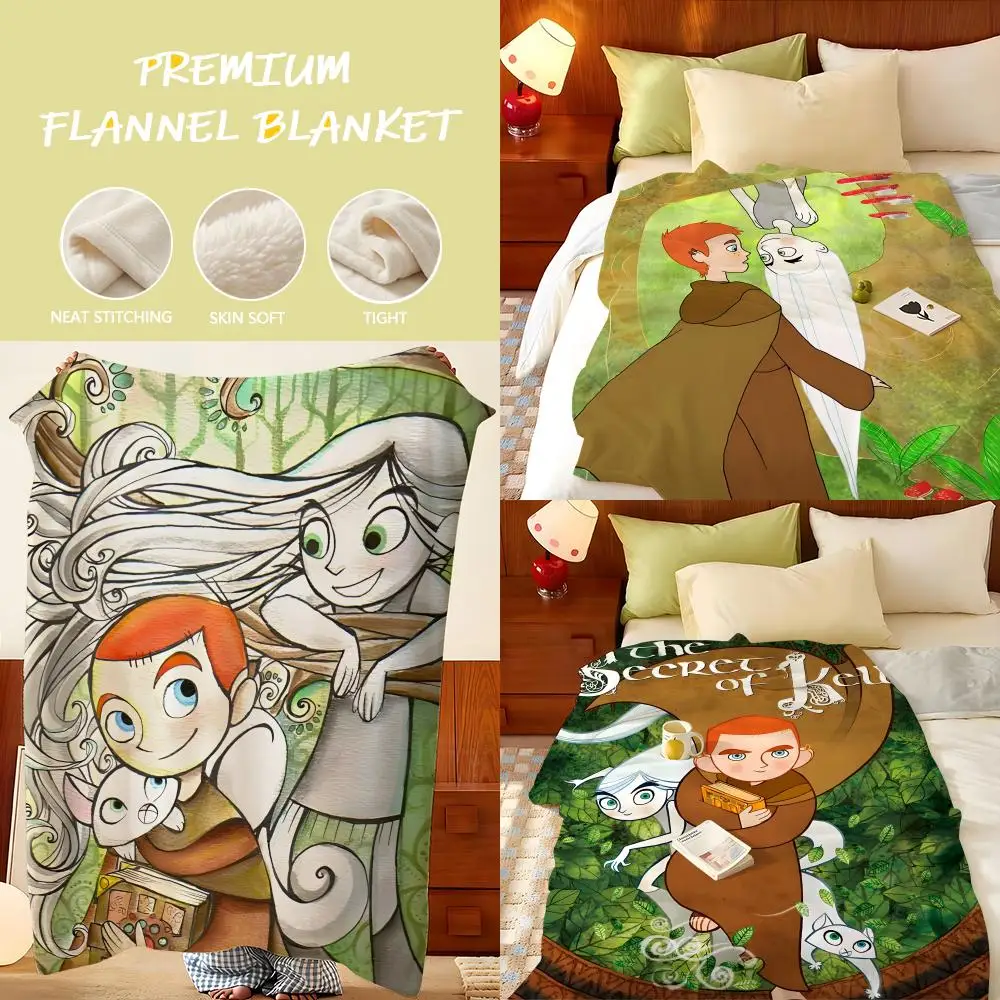 Animation T-The Secret Of K-Kells Throw Flannel Throw Blanket, Lightweight Cozy, Durable Washable cute Cool