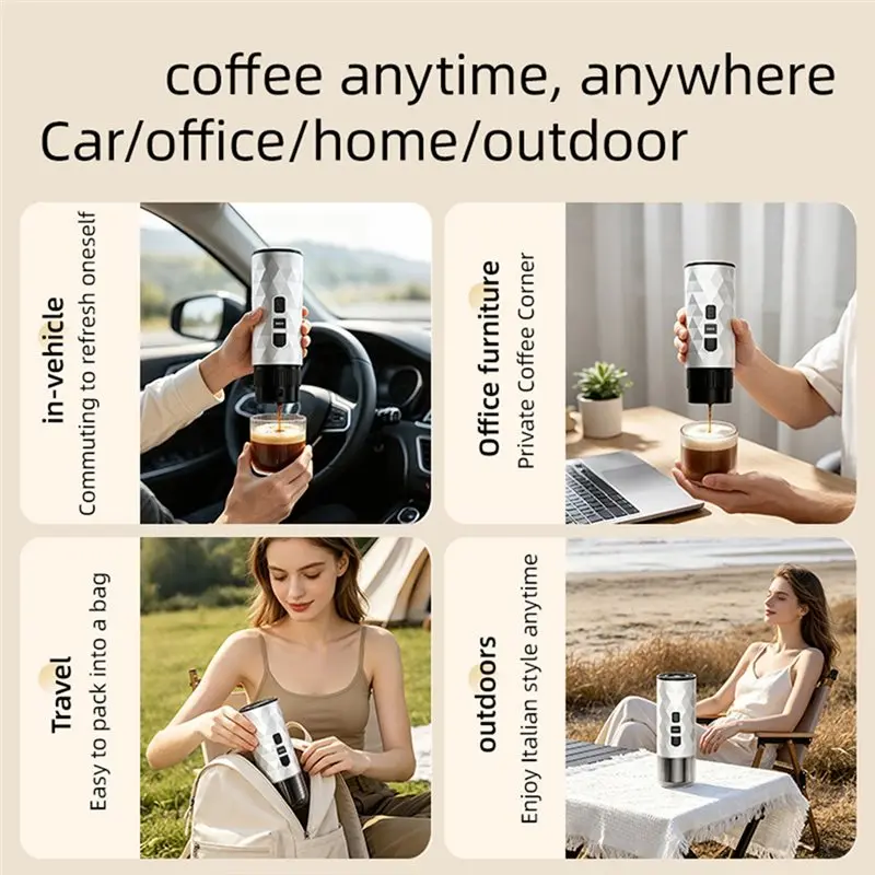 AC39-Wireless Electric Heating Portable Coffee Maker Fully Automatic Italian Pump Pressure Household Capsule Espresso Machine