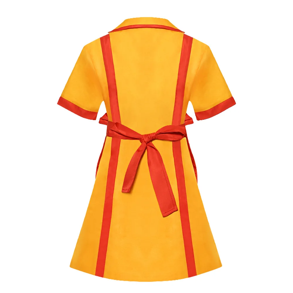 2-broke Girls Fast Food Work orm Halloween-kostuum Cosplay orm Faillissement Zusters Toneelkostuum Dames Faion