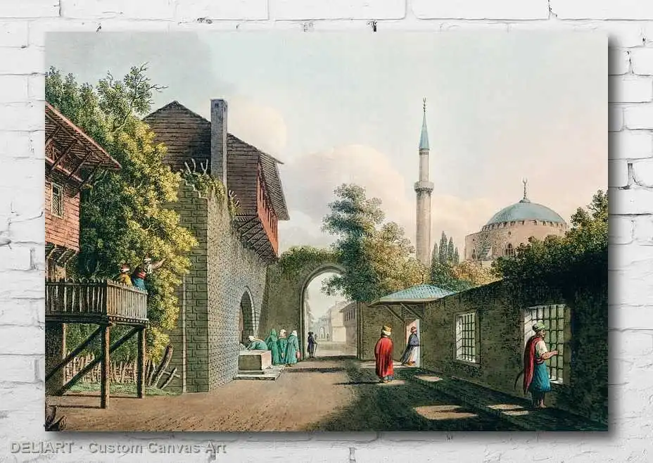 

Ottoman Vintage Travel Canvas Poster - Eski Estamboul Custom Size Wall Art Home Room Decor